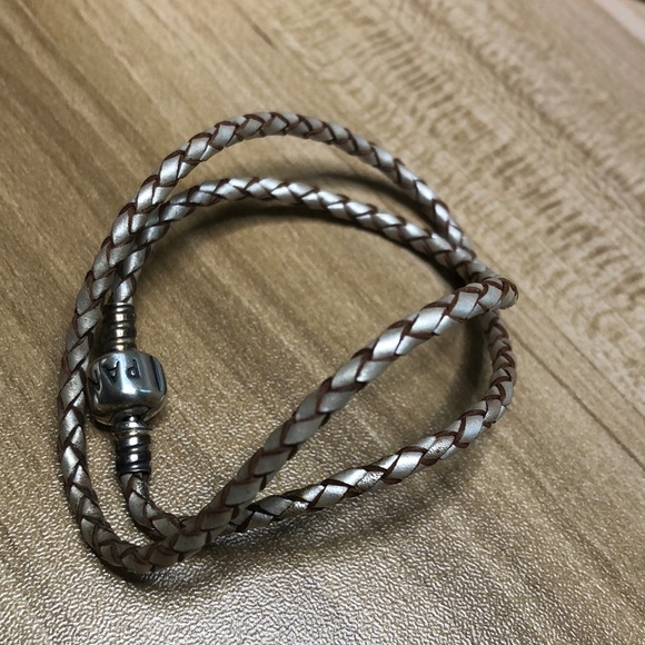 Pandora double leather bracelet - Picture 1 of 10